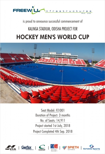 Freewill newsletter page covering the Kalinga Stadium seating project